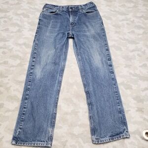 Carhartt FRJeans Mens 34x32 Blue Flame Resistant Stright Leg Denim Medium Wash